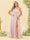 A-Line/Princess One-Shoulder Long Bridesmaid Plus Size Dresses with Split Side