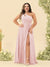 A-Line/Princess One-Shoulder Long Bridesmaid Plus Size Dresses with Split Side