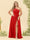 A-Line/Princess One-Shoulder Long Bridesmaid Plus Size Dresses with Split Side