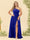 A-Line/Princess One-Shoulder Long Bridesmaid Plus Size Dresses with Split Side