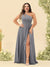 A-Line/Princess One-Shoulder Long Bridesmaid Plus Size Dresses with Split Side