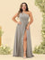 A-Line/Princess One-Shoulder Long Bridesmaid Plus Size Dresses with Split Side