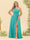 A-Line/Princess One-Shoulder Long Bridesmaid Plus Size Dresses with Split Side