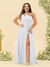 A-Line/Princess One-Shoulder Long Bridesmaid Plus Size Dresses with Split Side