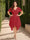 A-Line/Princess V-Neck Short Sleeves Asymmetrical Plus Size Bridesmaid Dresses with Ruffles