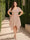 A-Line/Princess V-Neck Short Sleeves Asymmetrical Plus Size Bridesmaid Dresses with Ruffles