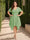 A-Line/Princess V-Neck Short Sleeves Asymmetrical Plus Size Bridesmaid Dresses with Ruffles