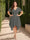 A-Line/Princess V-Neck Short Sleeves Asymmetrical Plus Size Bridesmaid Dresses with Ruffles