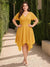A-Line/Princess V-Neck Short Sleeves Asymmetrical Plus Size Bridesmaid Dresses with Ruffles