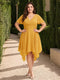 A-Line/Princess V-Neck Short Sleeves Asymmetrical Plus Size Bridesmaid Dresses with Ruffles