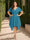 A-Line/Princess V-Neck Short Sleeves Asymmetrical Plus Size Bridesmaid Dresses with Ruffles