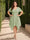 A-Line/Princess V-Neck Short Sleeves Asymmetrical Plus Size Bridesmaid Dresses with Ruffles