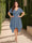 A-Line/Princess V-Neck Short Sleeves Asymmetrical Plus Size Bridesmaid Dresses with Ruffles