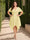 A-Line/Princess V-Neck Short Sleeves Asymmetrical Plus Size Bridesmaid Dresses with Ruffles