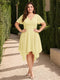 A-Line/Princess V-Neck Short Sleeves Asymmetrical Plus Size Bridesmaid Dresses with Ruffles