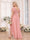 A-Line/Princess V-Neck Long Plus Size Wedding Party Dresses with Ruffles