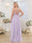 A-Line/Princess Spaghetti Straps Long Plus Size Wedding Party Dresses with Split Side