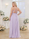 A-Line/Princess Spaghetti Straps Long Plus Size Wedding Party Dresses with Split Side