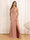 A-Line/Princess Spaghetti Straps Long Wedding Party Dresses with Split Side