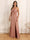 A-Line/Princess Spaghetti Straps Long Wedding Party Dresses with Split Side
