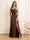 A-Line/Princess Spaghetti Straps Long Wedding Party Dresses with Split Side