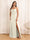 A-Line/Princess Spaghetti Straps Long Wedding Party Dresses with Split Side