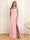 A-Line/Princess Spaghetti Straps Long Wedding Party Dresses with Split Side