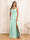 A-Line/Princess Spaghetti Straps Long Wedding Party Dresses with Split Side