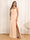 A-Line/Princess Spaghetti Straps Long Wedding Party Dresses with Split Side