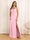 A-Line/Princess Spaghetti Straps Long Wedding Party Dresses with Split Side