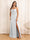A-Line/Princess Spaghetti Straps Long Wedding Party Dresses with Split Side