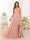 A-Line/Princess V-Neck Split Side Long Bridesmaid Dresses with Pockets