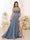 A-Line/Princess V-Neck Split Side Long Bridesmaid Dresses with Pockets