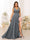 A-Line/Princess V-Neck Split Side Long Bridesmaid Dresses with Pockets