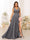 A-Line/Princess V-Neck Split Side Long Bridesmaid Dresses with Pockets