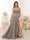 A-Line/Princess V-Neck Split Side Long Bridesmaid Dresses with Pockets