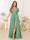 A-Line/Princess V-Neck Short Sleeves Long Bridesmaid Dresses with Split Side