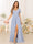 A-Line/Princess V-Neck Short Sleeves Long Bridesmaid Dresses with Split Side