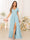 A-Line/Princess V-Neck Short Sleeves Long Bridesmaid Dresses with Split Side