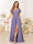 A-Line/Princess V-Neck Short Sleeves Long Bridesmaid Dresses with Split Side