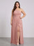 A-Line/Princess One-Shoulder Long Plus Size Bridesmaid Dresses with Split Side & Ruched