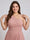 A-Line/Princess One-Shoulder Long Plus Size Bridesmaid Dresses with Split Side & Ruched
