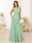 A Line/Princess Halter Long Bridesmaid Dresses with Split Side