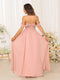 A-Line/Princess Spaghetti Straps Long Bridesmaid Dresses With Split Side