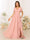 A-Line/Princess V-Neck Short Sleeves Long Bridesmaid Dresses With Split Side