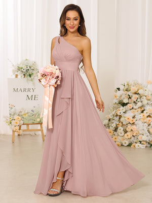 bridesmaid princess dress Lemon Bridesmaid Dress Chiffon Floor-Length A-line