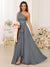 A-Line/Princess One-Shoulder Long Bridesmaid Dresses With Split Side