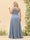 A-Line/Princess Asymmetrical V-Neck Plus Size Bridesmaid Dresses With Ruffles