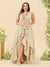 A-Line/Princess Asymmetrical V-Neck Plus Size Bridesmaid Dresses With Ruffles