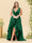 A-Line/Princess Asymmetrical V-Neck Plus Size Bridesmaid Dresses With Ruffles